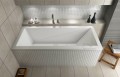 Badewanne Rechteck Modern 140x70 cm geriffelte Schürze Acrylwanne (id: 2053)