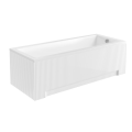 Badewanne Rechteck Modern 180x80 cm geriffelte Schürze Acrylwanne (id: 2057)