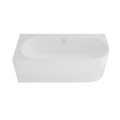 freistehende Badewanne 180x80 cm links Vigoo Eckbadewanne Wandbadewanne optionale Farbe des Siphons (id: 2060)