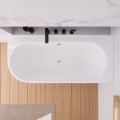 freistehende Badewanne 180x80 cm rechts Vigoo Eckbadewanne Wandbadewanne optionale Farbe des Siphons (id: 2063)
