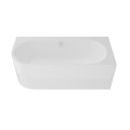 freistehende Badewanne 180x80 cm rechts Vigoo Eckbadewanne Wandbadewanne optionale Farbe des Siphons (id: 2063)