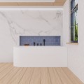 freistehende Badewanne 180x80 cm rechts Vigoo Eckbadewanne Wandbadewanne optionale Farbe des Siphons (id: 2063)