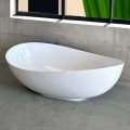 freistehende Badewanne 160x92 cm Siya Standbadewanne Mineralguss (id: 2064)