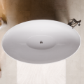 freistehende Badewanne 160x92 cm Siya Standbadewanne Mineralguss (id: 2064)