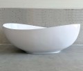 freistehende Badewanne 160x92 cm Siya Standbadewanne Mineralguss (id: 2064)