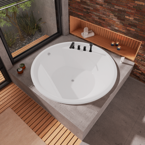 große Badewanne 160 cm Great Arc runde Doppelwanne Duo-Wanne kreisrund (id: 2066)