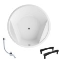 große Badewanne 160 cm Great Arc runde Doppelwanne Duo-Wanne kreisrund (id: 2066)