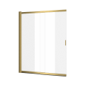 Badewannenabtrennung Glasabtrennung 110x140 cm Schiebetür Duschabtrennung Liner Gold gebürstet (id: 2070)