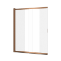 Badewannenabtrennung Glasabtrennung 110x140 cm Schiebetür Duschabtrennung Liner Kupfer gebürstet (id: 2071)