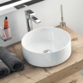 Aufsatzwaschbecken Waschbecken rund 36 cm Waschtisch Aufsatzwaschtisch Ovia (id: 2072)