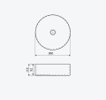 Aufsatzwaschbecken Waschbecken rund 36 cm Waschtisch Aufsatzwaschtisch Ovia (id: 2072)