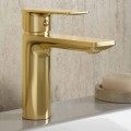 Waschtischarmatur Wasserhahn Armatur Badarmatur GLAD gold Design modern (id: 2042)