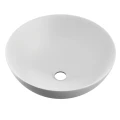 Waschbecken rund 40 cm weiß matt LUQA Waschtisch white Aufsatzwaschbecken