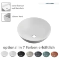 Waschbecken rund 40 cm weiß matt LUQA Waschtisch white Aufsatzwaschbecken