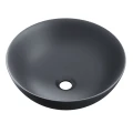 Waschbecken rund 40 cm Graphit matt LUQA Waschtisch Anthrazit Aufsatzwaschbecken