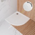 Duschwanne Dusche 90x90 Duschtasse Brausewanne Viertelkreis flach Stein Effekt (id: 2081)