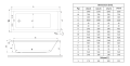 Badewanne Acrylwanne 150x70 cm Basic + Ablauf Viega (id: 2088)