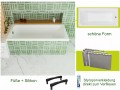 Badewanne Acrylwanne 160x70 cm Basic + Ablauf Viega (id: 2089)