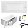 Badewanne Acrylwanne 170x70 cm Basic + Ablauf Viega (id: 2090) Styroporverkleidung