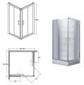 Duschkabine Viereck Dusche Struktur Glas 80x80 x 165 cm Modern (id: 2092)