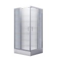 Duschkabine Viereck Dusche Struktur Glas 80x80 x 165 cm Modern (id: 2092)