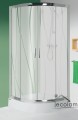 Duschkabine Dusche Viertelkreis Glas gemustert 90x90 x 190 cm R55 KP4