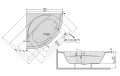 Eckwanne Prestige 140 x 140 cm