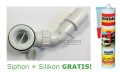 Duschwanne Rechteck 100 x 90 x 4,5 x 2,5 + Siphon, Silikon GRATIS