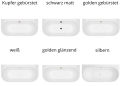 Vorwandbadewanne 160x75 cm halb freistehende Badewanne Vigoo Wandbadewanne optionale Farbe des Siphons (id: 2058)