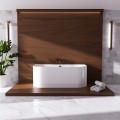 Vorwandbadewanne 170x75 cm halb freistehende Badewanne Vigoo Wandbadewanne optionale Farbe des Siphons (id: 2103)