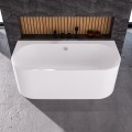 Vorwandbadewanne 180x80 cm halb freistehende Badewanne Vigoo Wandbadewanne optionale Farbe des Siphons (id: 2105)