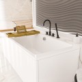 Badewanne Acrylwanne Rechteck Tami 200 x 90 cm + ABLAGE BADEWANNENBRETT BAMBUS (id: 925)