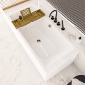 Badewanne Acrylwanne Rechteck Tami 200 x 90 cm + ABLAGE BADEWANNENBRETT BAMBUS (id: 925)