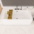 Badewanne Acrylwanne Rechteck Tami 200 x 90 cm + ABLAGE BADEWANNENBRETT BAMBUS (id: 925)