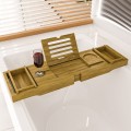 Badewanne Acrylwanne Rechteck Tami 200 x 90 cm + ABLAGE BADEWANNENBRETT BAMBUS (id: 925)