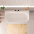 Vorwandbadewanne 170x75 cm halb freistehende Badewanne Vigoo Wall Slim Wandbadewanne (id: 2115)