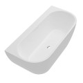 Vorwandbadewanne 170x75 cm halb freistehende Badewanne Vigoo Wall Slim Wandbadewanne (id: 2115)