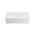Badewanne Rechteck Modern 160x70 cm geriffelte Schürze Acrylwanne (id: 2055)