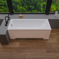 Badewanne Rechteck Modern 170x70 cm geriffelte Schürze Acrylwanne (id: 2056)