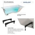 Badewanne Acrylwanne 180x80 cm Oceana + Ablauf Viega (id: 1824)