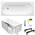 Badewanne Acrylwanne 180x80 cm Oceana + Ablauf Viega (id: 1824)