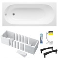 Badewanne Acrylwanne 180x80 cm Oceana + Ablauf Viega (id: 1824)