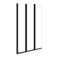 Badewannenabtrennung Duschabtrennung 3-teilig 140 x 120 cm Klarglas schwarz Prime 3 (id: 2124)