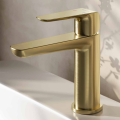 Waschtischarmatur Armatur Wasserhahn Badarmatur Clever Gold gebürstet (id: 2126)