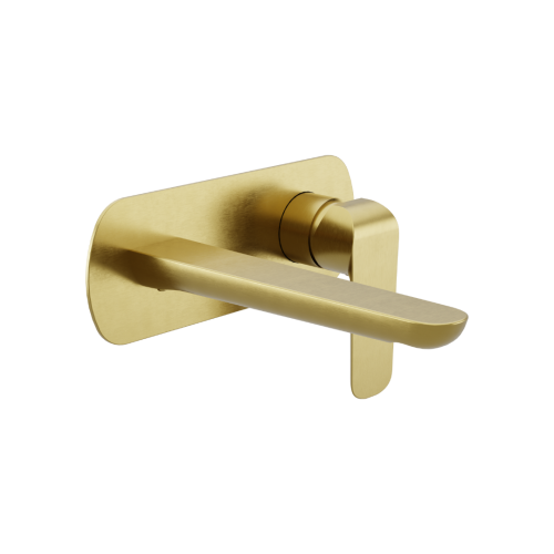 Waschtischarmatur Unterputz Armatur Badarmatur Clever Gold Messing Griff (id: 2132)