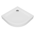 Duschwanne Duschtasse Brausewanne BEN 90x90 cm Viertelkreis + Siphon verschiedene Farben: silbern weiß schwarz golden (id: 2137)