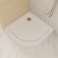 Duschwanne Duschtasse Brausewanne BEN 90x90 cm Viertelkreis + Siphon verschiedene Farben: silbern weiß schwarz golden (id: 2137)
