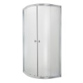 Duschkabine Dusche 80x80 x 180 cm Viertelkreis R55 strukturiertes Glas Invena (id: 167)