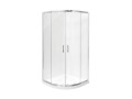 Duschkabine Dusche 80x80 cm R55 185 cm Viertelkreis transparentes Glas Modern (id: 175)