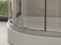 Duschkabine Dusche 90x90 cm R55 185 cm Viertelkreis transparentes Glas Modern (id: 177)